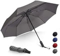 Compact Weather-Resistant Grey Black Umbrella 33cm.
