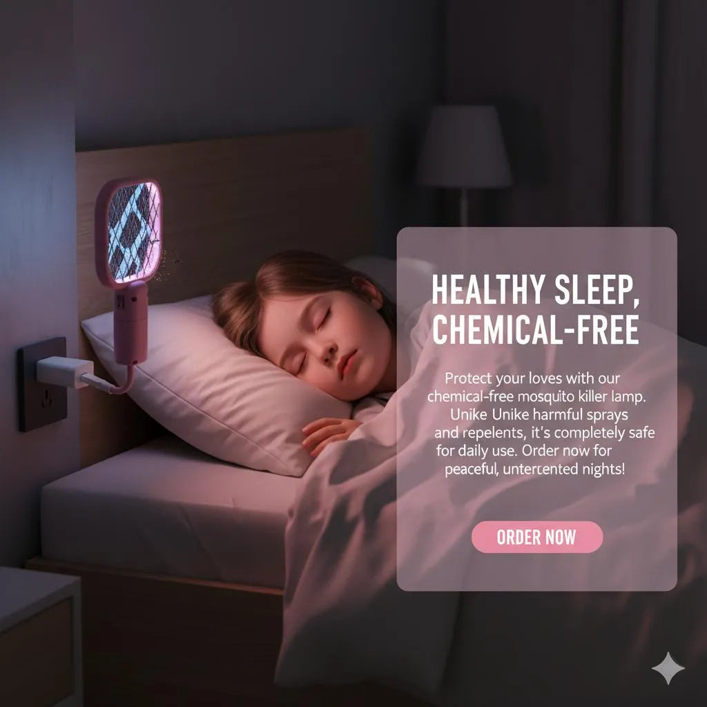 lectric Mosquito Killer Lamp Silent Safe Plug-in Black.
